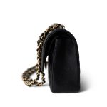 Black Caviar Quilted Classic Flap Medium Gold Hardware - Image 10
