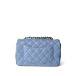 21C Sky Blue Lambskin Quilted Single Flap Mini Rectangular Light Gold Hardware - Image 3