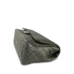 19B Dark Silver Calfskin Small XXL Travel Flap Bag - Image 4