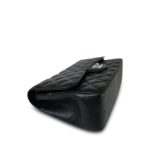 Black Caviar Quilted Jumbo Classic Flap Silver Hardware - Image 5