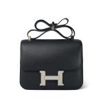 Constance 24  Black Epsom Palladium Plated C Stamp