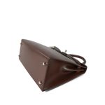 Kelly 28 Brown Box Calfskin Palladium Plated [C] Stamp - Image 16