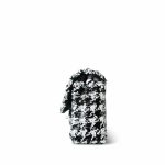 24A Black and White Houndstooth Sequin Mini Rectangular Flap - Image 4