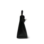 Mini Kelly 20 Sellier Black Box Calfskin Gold Plated B Stamp - Image 2