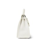 Kelly Sellier 28 White Veau Graine Gold Plated V Circle Stamp - Image 16