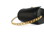 Black Lambskin Quilted Mini Vanity Chest With Handle Gold Hardware - Image 12