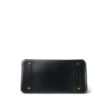 Birkin 35 Black Box Calfskin Gold Plated A Square Stamp - Image 12