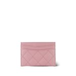 22C Light Pink Caviar Quilted Classic Card Holder LGHW - Image 3
