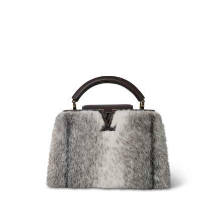 Louis Vuitton Capucines BB Brown/White Mink Taurillon Gold Hardware