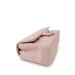 Light Pink Lambskin Quilted Mini Rectangular Flap Light Gold Hardware - Image 6