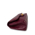 Burgundy Crumpled Calfskin Quilted Reissue 2.55 Aged Gold Hardware 225 - Image 7