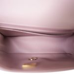 24P Light Pink Lambskin Quilted Mini Top Handle LGHW - Image 11
