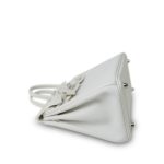 Birkin 25 White Epsom Palladium Plated [N] Stamp - Image 11