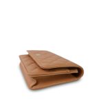 23P Dark Beige / Caramel Caviar Quilted Wallet on Chain WOC LGHW - Image 6