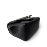 Black Caviar Quilted Mini Square Flap SHW - Image 9