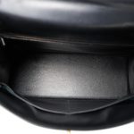 Kelly 32 Black Box Calfskin Gold Plated U Circle Stamp - Image 9