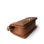 21K Caramel Boy Bag Small Caviar Quilted LGHW - Image 9