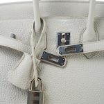 Birkin 25 Beton Togo Palladium Plated D Stamp - Image 5
