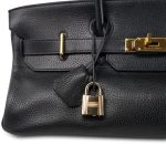 Shoulder Birkin 42 JPG Noir Clemence Gold Plated [J] Stamp - Image 4