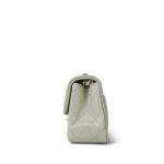 22C Grey Lambskin Quilted Mini Square Flap Light Gold Hardware - Image 3