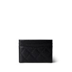 Black Caviar Quilted Classic Card Holder GHW - Image 3