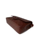 Vintage Brown Lambskin Quilted Single Flap Medium Tortoiseshell Hardware - Image 7