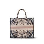 Dior Navy/Pink Tie Dye Canvas Embroidery Book Tote Large - Image 12
