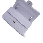 21K Light Purple/ Lilac Caviar Quilted Classic Flap Medium Silver Hardware - Image 14