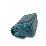 23P Multi Tone Green Patent Quilted Mini Rectangular Flap LGHW - Image 7