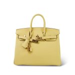 Birkin 25 Jaune Poussin Togo Gold Plated Z Stamp - Image 2