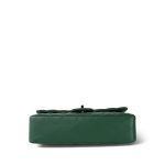 19B Dark Green Lambskin Quilted Medium Classic Flap Silver Hardware - Image 8