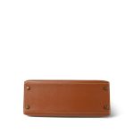 Kelly 28 Gold Courchevel Leather Gold Plated Hardware V Circle Stamp - Image 17