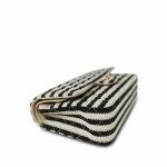 Ivory/Black Striped Coco Sailor Pearl Classic Flap GHW - Image 10