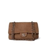 Light Brown Python Medium Classic Flap SHW - Image 12