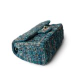 19A Ancient Egypt Turquoise Tweed Quilted Mini Rectangular Flap LGHW - Image 7
