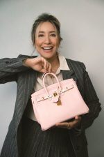 Birkin 25 Rose Sakura Swift Gold Plated X Stamp - Image 2