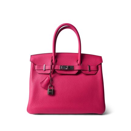 Birkin 30 Rose Mexico Togo Palladium Plated Y Stamp