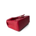 16C Red Lambskin Quilted Mini Rectangular Flap LGHW - Image 12