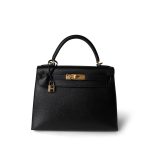 Kelly 28 Black Ardennes Gold Plated E Square Stamp - Image 3