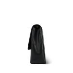 Black Lambskin Quilted Large CC Maxi Single Flap Bag Gold Hardware - Image 2