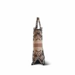 Dior Navy/Pink Tie Dye Canvas Embroidery Book Tote Large - Image 4