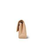 Beige Lambskin Quilted Classic Flap Medium Aged Gold Hardware - Image 11
