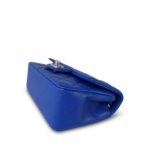 Blue Lambskin Quilted Mini Rectangular Flap Silver Hardware - Image 10