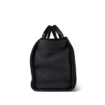20A Black Mixed Fibers Medium Deauville Tote Light Gold Hardware - Image 4