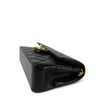 Black Lambskin Quilted Classic Flap Small Gold Hardware - Image 6