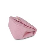 21S Light Pink Lambskin Quilted Mini Square Flap Light Gold Hardware - Image 8