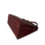 Kelly 28 Rouge H Chamonix White Stitching Gold Plated E Square Stamp - Image 17