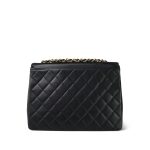 Black Lambskin Quilted Large CC Maxi Single Flap Bag Gold Hardware - Image 3