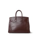 Birkin 35 Havana Evergrain Palladium Plated [L] Stamp - Image 12