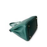 Birkin 30 Malachite Togo Gold Plated T Stamp - Image 15